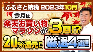 【ふるさと納税】2023年10月速報今月お得なふるさと納税ポータルサイト4選 [upl. by Kikelia]