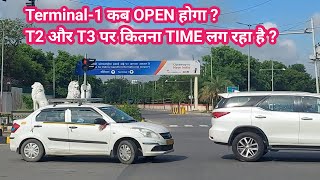 when will delhi Airport Terminal1 reopen  Rush at T2 and T3 [upl. by Pliner]