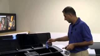 HP Designjet T790 and T1300  Changing Ink Cartridges and Print Heads [upl. by Arihppas]