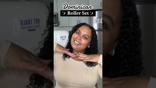 Dominican Roller Set At Home dominicanblowout blowouthair rollerset blowoutonnaturalhair [upl. by Hcra]