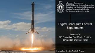 Digital Pendulum Control Experiment Exercise 43  PID Control of Cart Model Position [upl. by Aggy160]