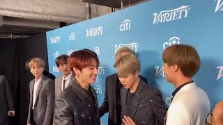 BTS arrived at Red Carpet Variety Hitmakers Brunch 2019 [upl. by Yffat]