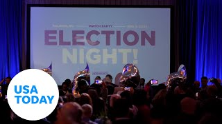 Election night watch parties capture voter reactions  USA TODAY [upl. by Wirth]