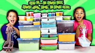 Mixing All My Slimes DIY Giant Slime Smoothie [upl. by Irehs]