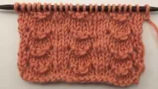 How to Knit the Little Shell Stitch English Style [upl. by Faxon968]