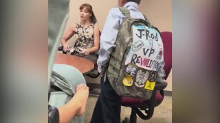 Student told to remove Gadsden flag patch from backpack [upl. by Suirtimid811]