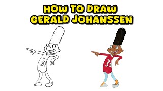 How to Draw Gerald Martin Johanssen from Hey Arnold – Cartoon Art with Markers [upl. by Eignat]