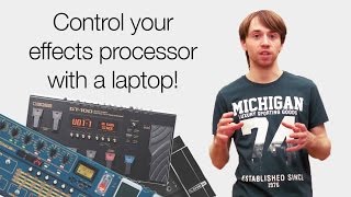 Control your guitar effects processor with a laptop boss gt100 [upl. by Adnuhs]