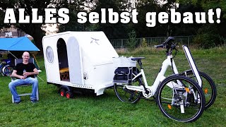 Dieses Fahrradwohnwagen Gespann ist unglaublich raffiniert und kreativ in Perfektion gebaut [upl. by Acceber]