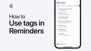How to use tags in Reminders on iPhone iPad and iPod touch  Apple Support [upl. by Virgin694]