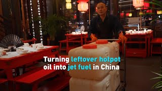 Turning leftover hotpot oil into jet fuel in China [upl. by Perreault186]