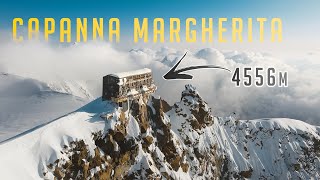 Overnight in the Highest Hut of the Alps  CAPANNA MARGHERITA 4556m [upl. by Kennie]