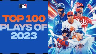 The Top 100 Plays of 2023  MLB Highlights [upl. by Heida]