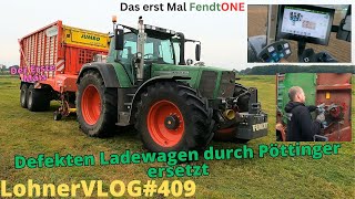 LohnerVLOG409 Strautmann Ladewagen kaputt Pöttinger Jumbo muss ihn ersetzen I Erstmalig FendtONE [upl. by Newmann]