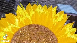 GIRASOL ETERNO 🌻🌿parati tutorial girasoleseternos rosaseternas ribbonroses diy craft [upl. by Oniuqa420]