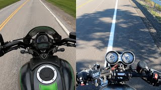 Triumph Speed Twin 1200 VS Kawasaki Vulcan S 650 [upl. by Crim760]