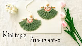 Tutorial Mini tapiz de macramé de colores semicircular para principiantes paso a pasoDiy tapiz [upl. by Islehc]