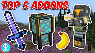 Top 5 Addons Of 2021 So Far BedrockMCPEXbox Minecraft [upl. by Amees112]