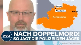 ÖSTERREICH quotHubschrauber und Drohnenquot Polizei jagt mutmaßlichen Doppelmörder Roland D [upl. by Kolodgie]