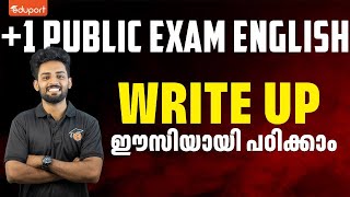 Plus One English Public Exam  Write up  Eduport Plus One [upl. by Yaya]