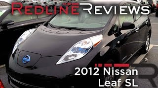 2012 Nissan Leaf SL Review Walkaround Startup [upl. by Jethro457]