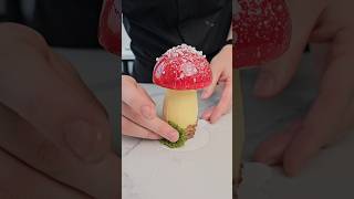 Edible toadstool Who wants to try it🍄 chocolate sweet pastry patisserie [upl. by Ehrman683]