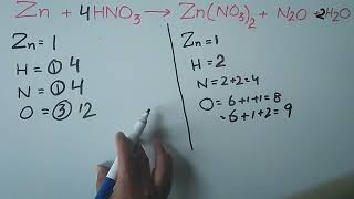 Balancing equation ZnHNO3ZnNO32N2OH2O [upl. by Willey76]