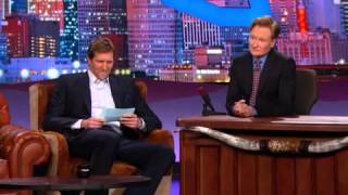 Dirk Nowitzki Reads His Nicknames at Conan OBrien Show 2014 [upl. by Sadye]