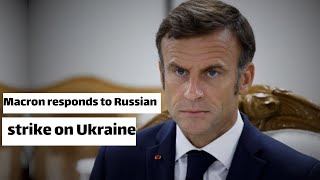 Macron responds to Russian strike on Ukraine resulting in French casualties [upl. by Adelina378]