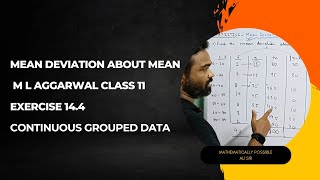 mean deviation statistics class 11 mean deviation about mean m l aggarwal exercise 144 [upl. by Larrisa657]