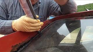 Resealing the windows on a 1966 Buick Skylark [upl. by Korwun257]