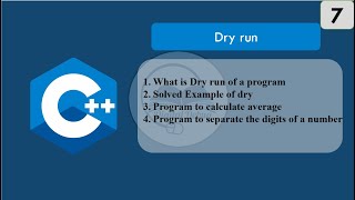 what is Dry run how to do dry run of any program  C program complete course اردو  हिंदी [upl. by Haidedej]