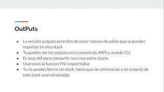 16 OutPuts  AWS CloudFormation  Infraestructura como codigo ITnnovaTech [upl. by Anabal]
