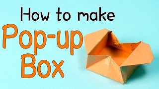 How to Make a Popup Box  DIY Easy Origami For Kids [upl. by Ennaylime]