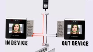 EM Lock connection with secureye Biometric SAI Face 1500 [upl. by Roxy]