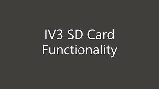 IV3 Vision Sensor Support  Advanced Functions  SD Card Setup [upl. by Nava]