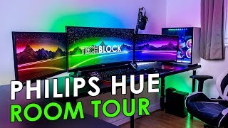 TechBlocks Philips Hue Room Tour  Razer Chroma Sync [upl. by Nij]