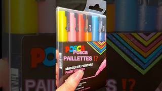 POSCA PAILLETTES ✨😍 posca poscapen glitterpen crashtest dessin￼ [upl. by Osana665]