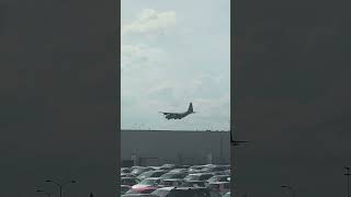 C130 Hercules landing at Eindhoven Airport Welschap [upl. by Thilda546]