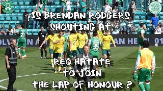 Is Brendan Rodgers Shouting at Reo Hatate to Join the Lap of Honour  Hibs 0  Celtic 2  110824 [upl. by Loriner]