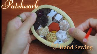 Patchwork Ideas Sew a coin purse from fabric scraps  Handsewing  Yuu Pham [upl. by Hauck15]