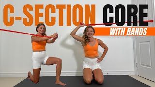 C Section Workout  RESISTANCE EXERCISES TO STRENGTHEN CORE Great For Diastasis Recti [upl. by Aramot]