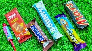 ASMR Chocolate Bar Unpacking amp Candy Mukbang Satisfying Chocolate Challenge Videos [upl. by Blas859]