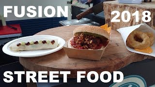 STREET FOOD FUSION Fried Calamari amp Peking Duck amp Pulled Pork Hamburger  Funk  Food Food Truck [upl. by Notxam]