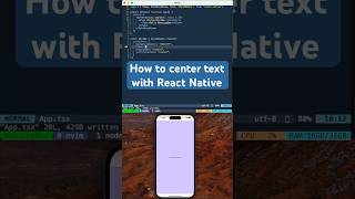 React NativeExpo How to center text with React Native [upl. by Anyk250]