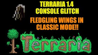 Terraria 14 Console Fledgling Wings Glitch Get Wings PreHardmode On Playstation  Xbox [upl. by Alsi]