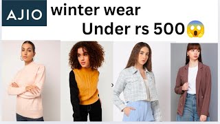 Ajio winter wear 🥼under rs 500😳try on🤍PART 1fashion by suhani [upl. by Nailliw]