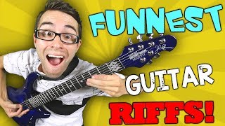 TOP 10 Funnest Guitar Riffs to Play [upl. by Ajssatsan]