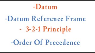 Tutorial 7 DatumDatum Reference Frame amp 3 2 1 Principle [upl. by Elesig645]