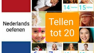 Tellen tot 20  counting to 20  Nederlands leren  NT2  learning Dutch [upl. by Acsicnarf]